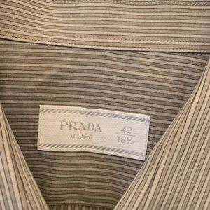 Prada Men's Dress Shirt Sz 16.5 slim